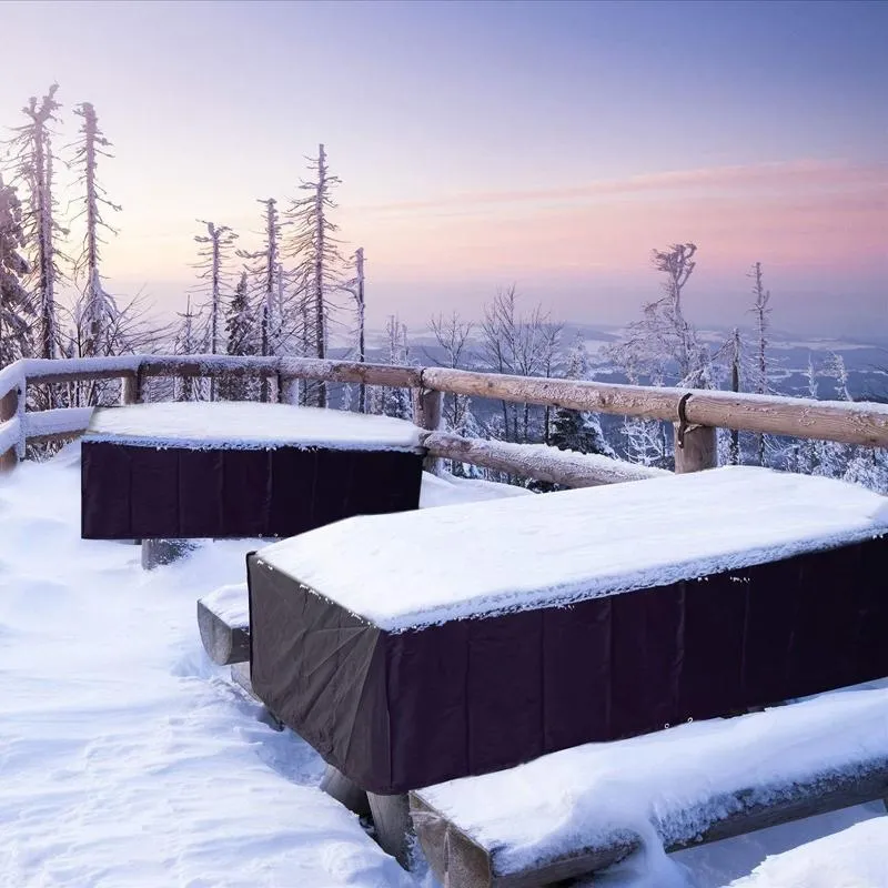 Waterproof Outdoor Furniture Cover - 213X132X74Cm - Dustproof & Uv-Proof - Oxford Cloth - Black