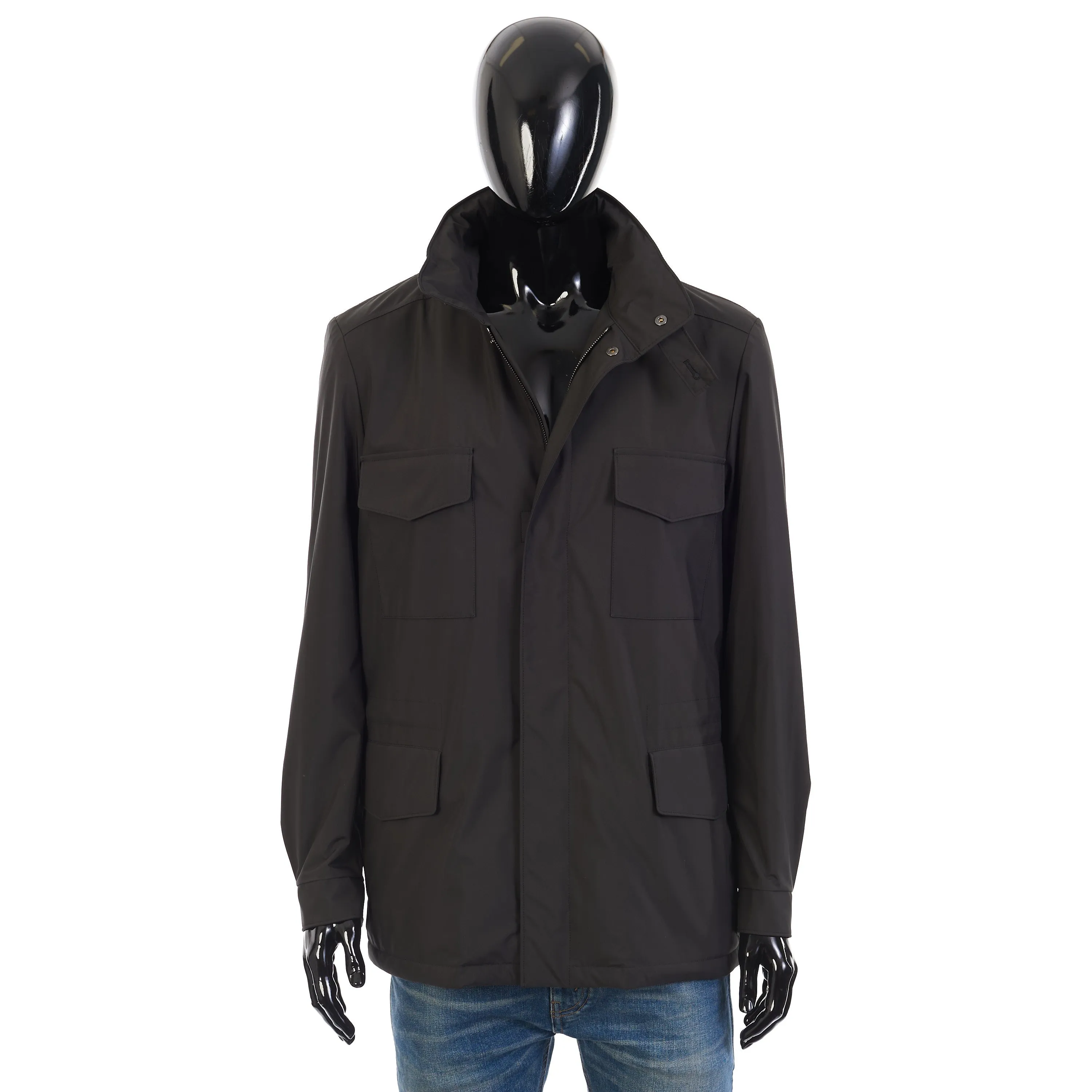 Windmate Traveller Jacket In Onyx Black Technical Fabric - Storm System