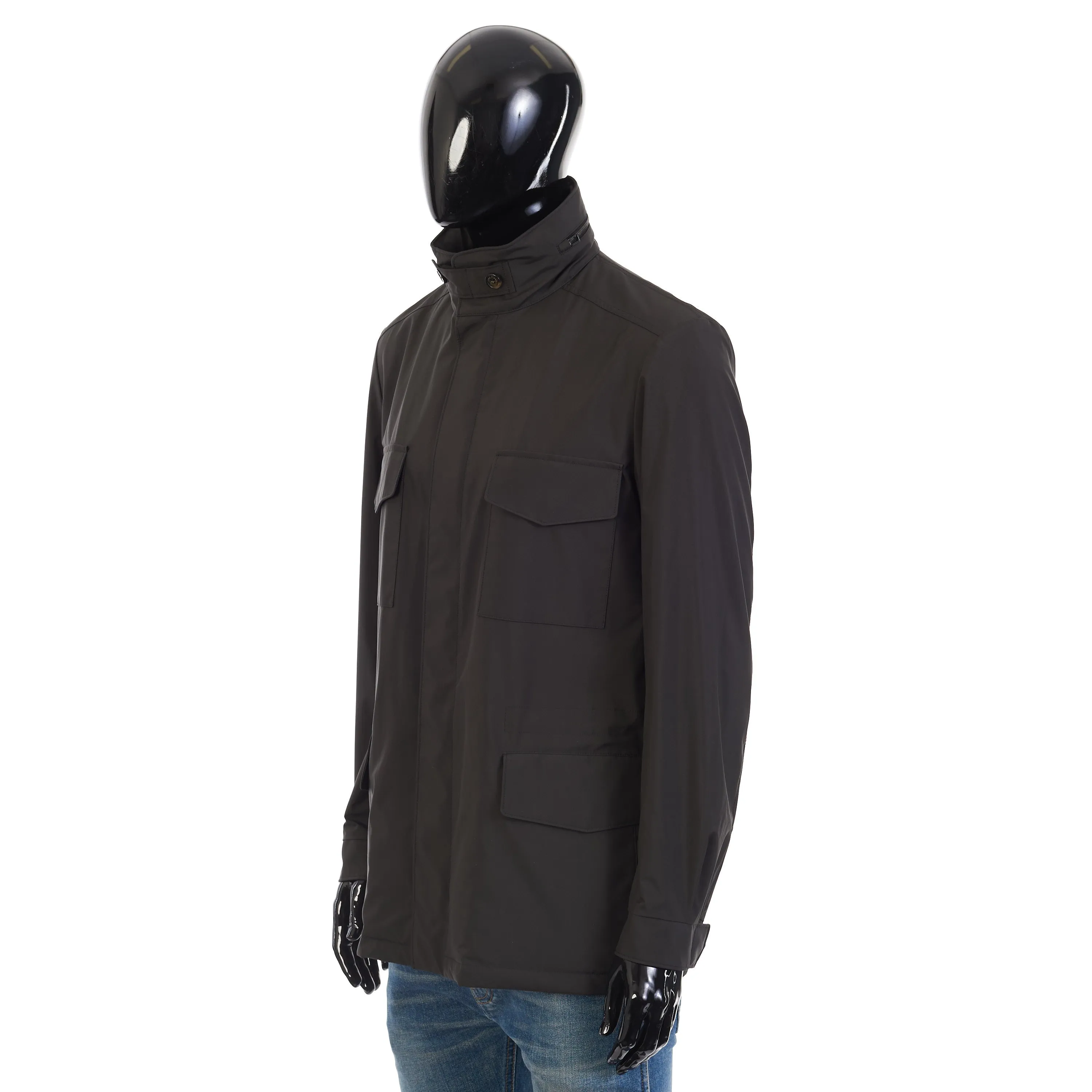 Windmate Traveller Jacket In Onyx Black Technical Fabric - Storm System