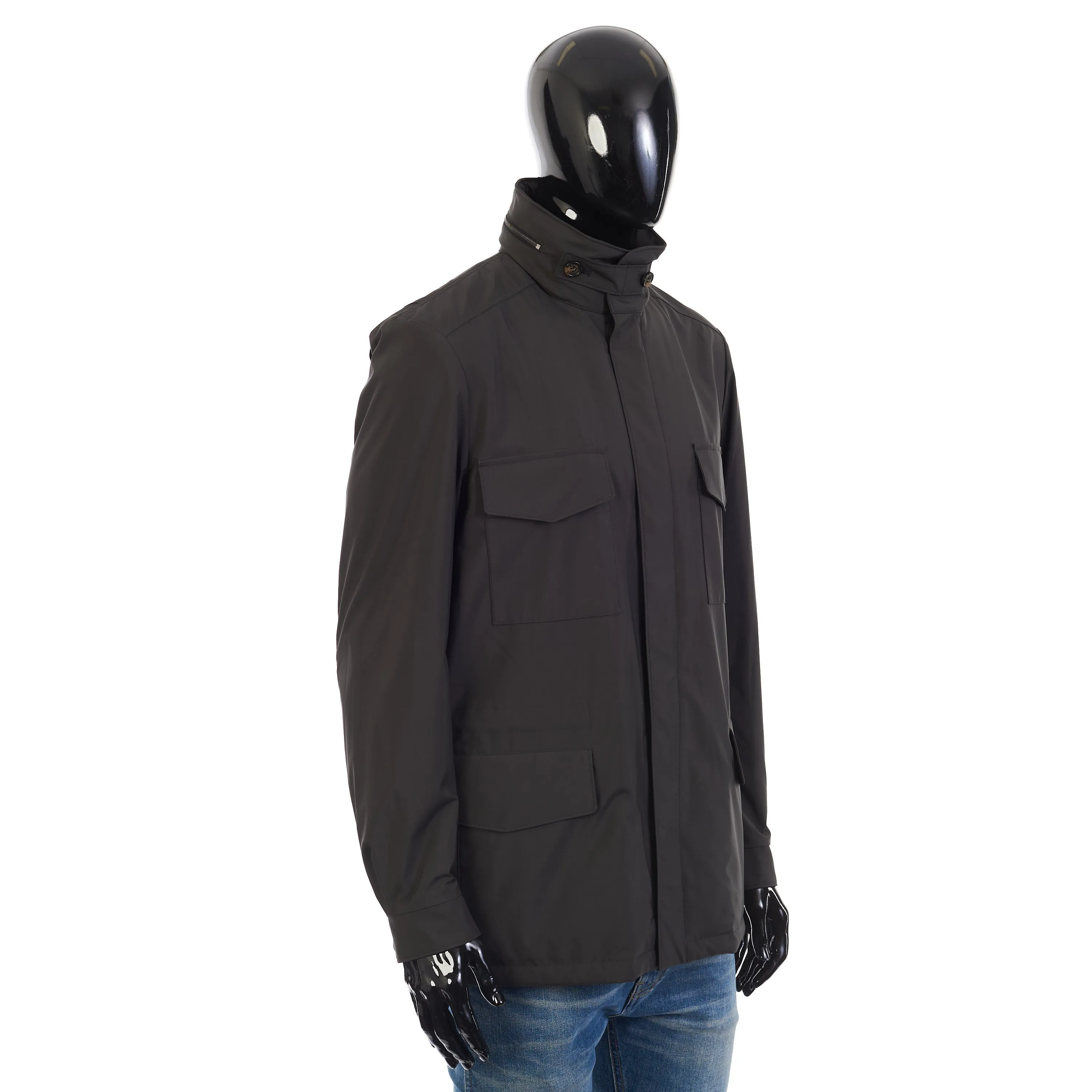 Windmate Traveller Jacket In Onyx Black Technical Fabric - Storm System