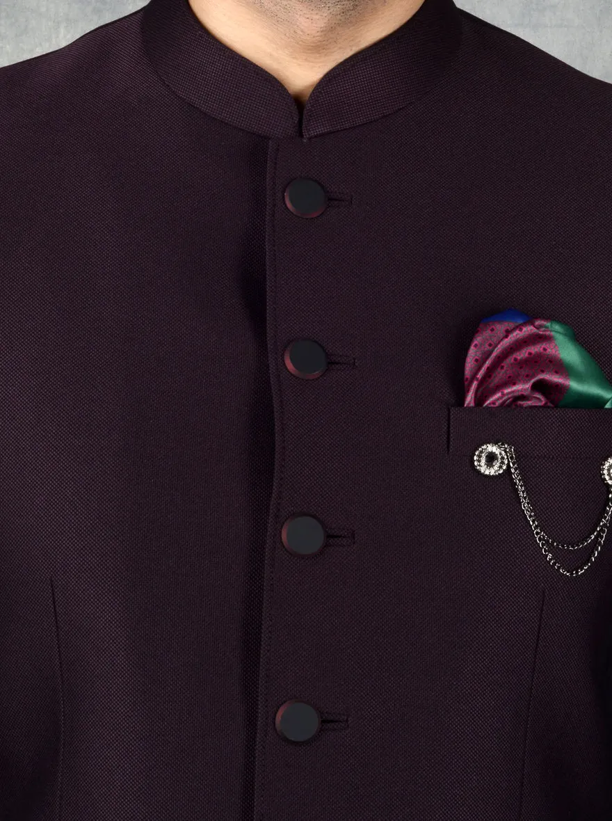 Wine Jodhpuri Suit | JadeBlue