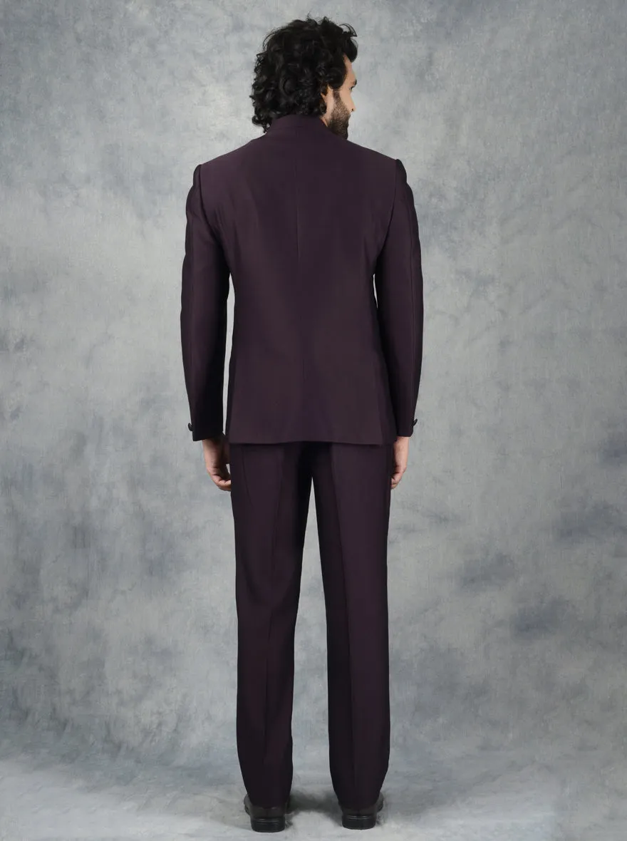 Wine Jodhpuri Suit | JadeBlue
