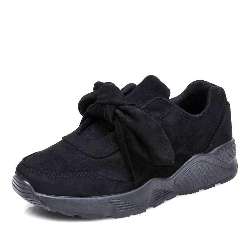 Woman Casual Shoes Bow Tie Ladies Flats For Women Silk Moccasins Sneakers