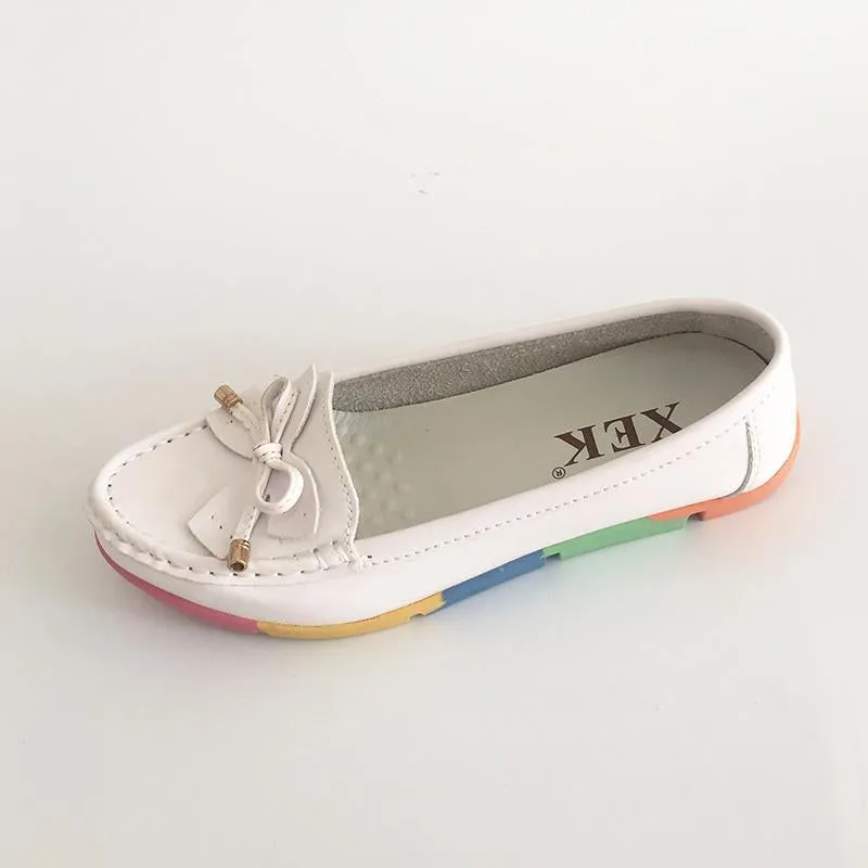 Women Casual Shoes Solid Cut-outs Bowknot Women Flats Round Toe Moccasins Loafers