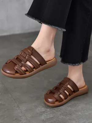 Women Summer Casual Genuine Leather Sandals