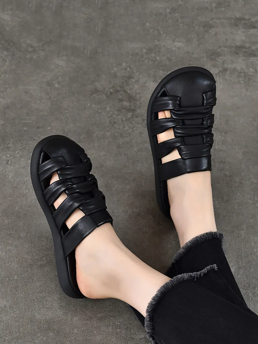 Women Summer Casual Genuine Leather Sandals