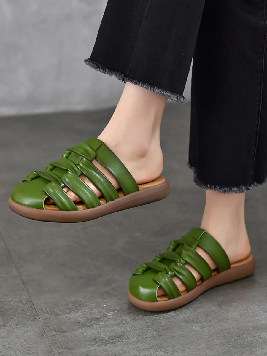 Women Summer Casual Genuine Leather Sandals
