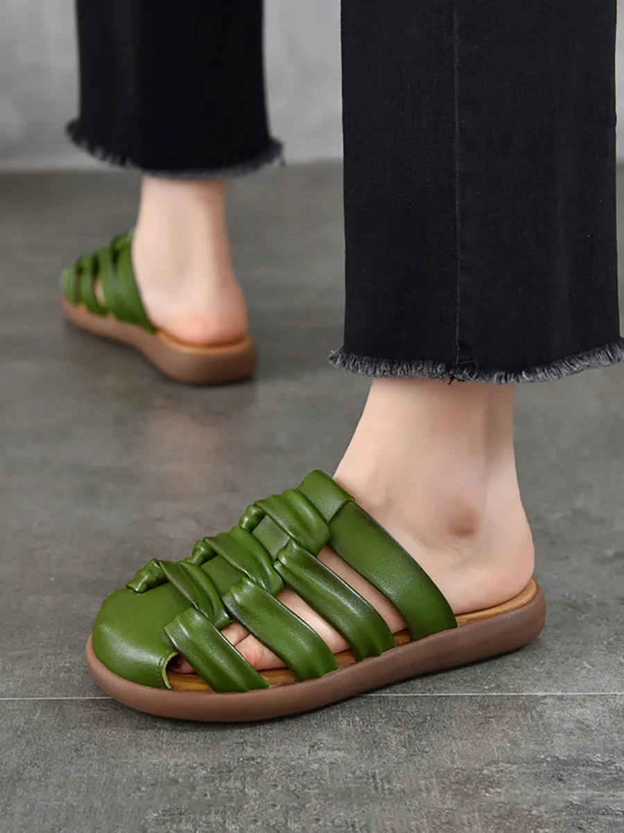 Women Summer Casual Genuine Leather Sandals