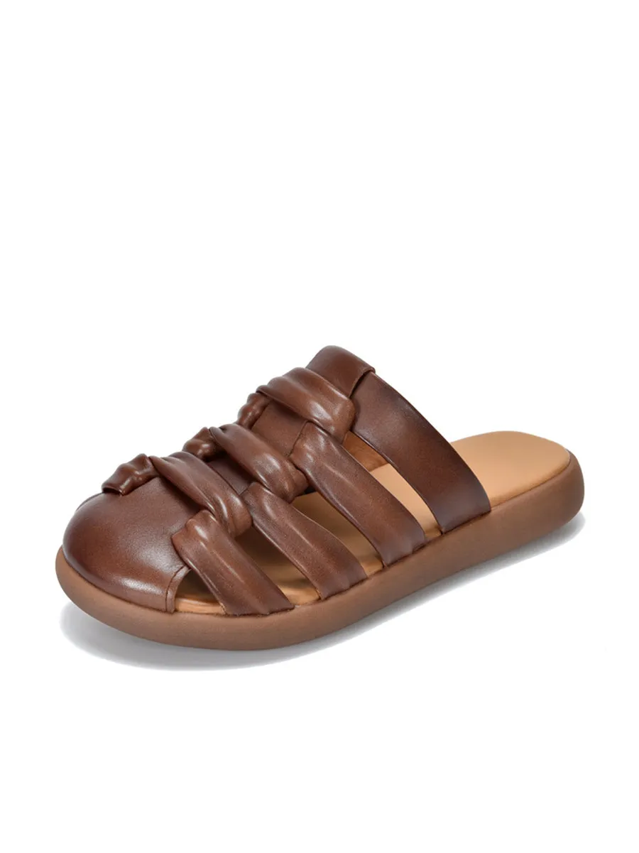 Women Summer Casual Genuine Leather Sandals