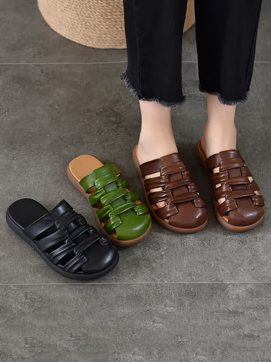 Women Summer Casual Genuine Leather Sandals