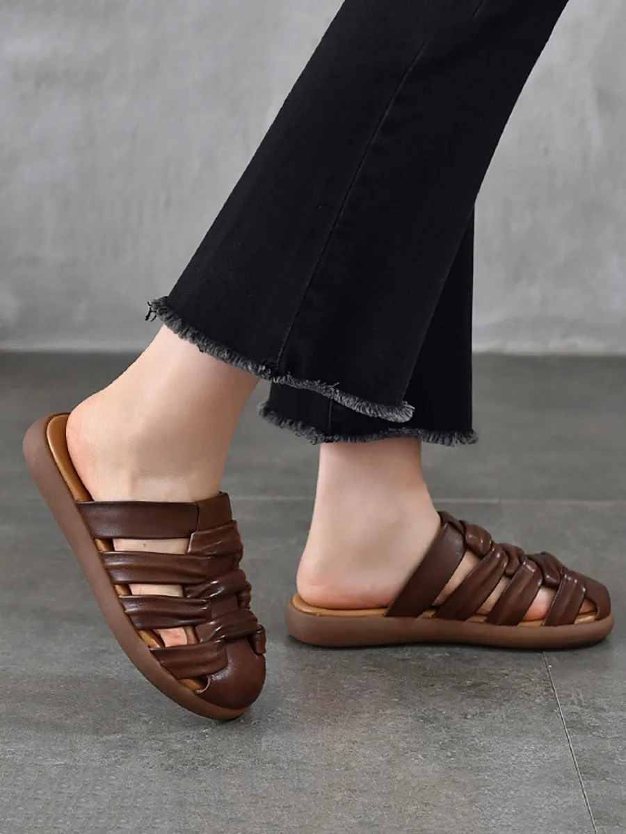 Women Summer Casual Genuine Leather Sandals