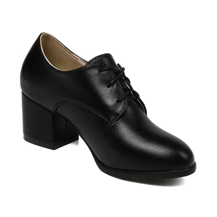 Women's Lace Up High Heel Shoes