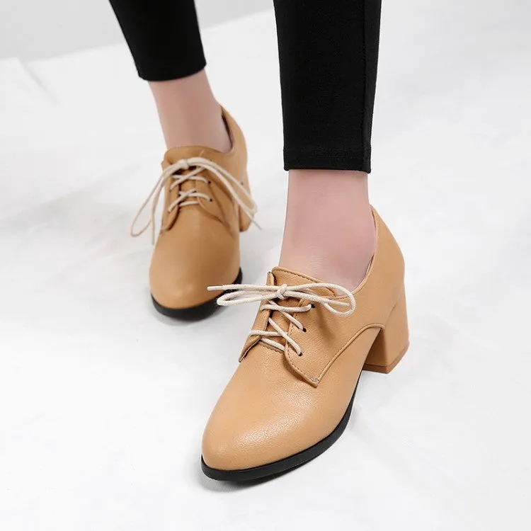 Women's Lace Up High Heel Shoes