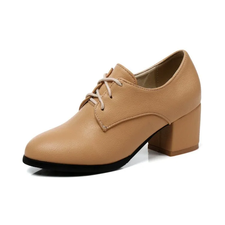 Women's Lace Up High Heel Shoes