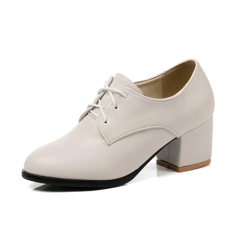 Women's Lace Up High Heel Shoes