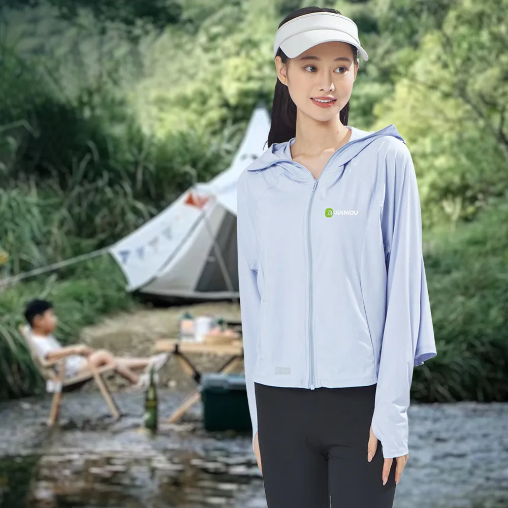 Women's Raw Yarn Hooded Sun Protection Jacket