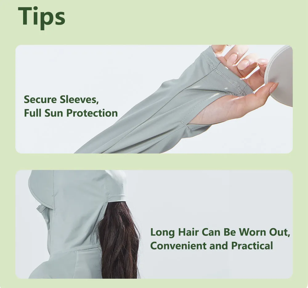 Women's Raw Yarn Hooded Sun Protection Jacket