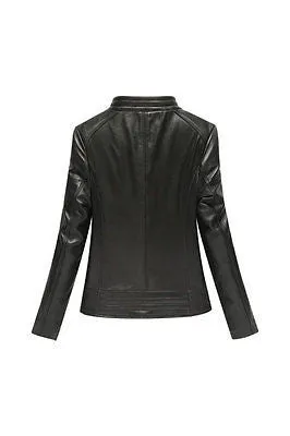 WOMEN'S SHORT RACER 6 POCKET BUTTER SOFT LAMB REAL LEATHER VERY SOFT