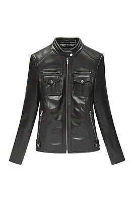 WOMEN'S SHORT RACER 6 POCKET BUTTER SOFT LAMB REAL LEATHER VERY SOFT