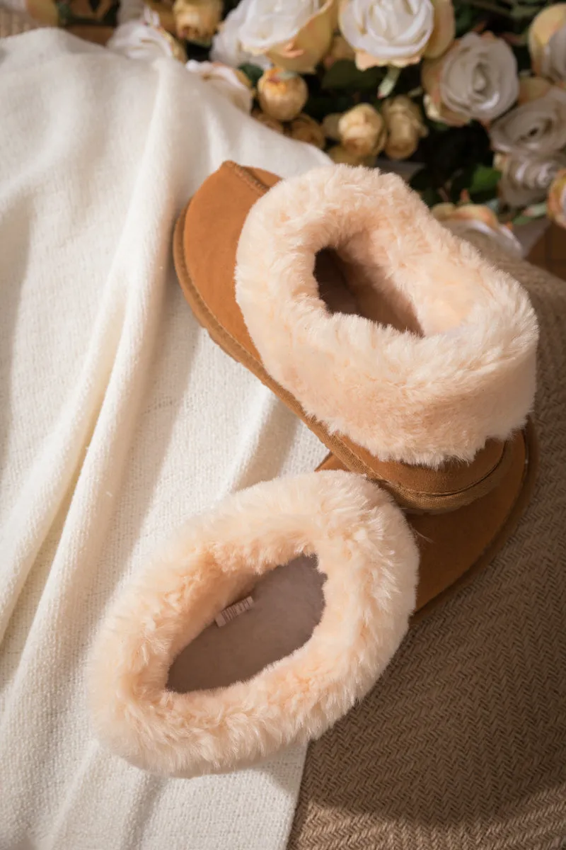 Wool Lined Suede Tasman Slipper Loafer - Chestnut