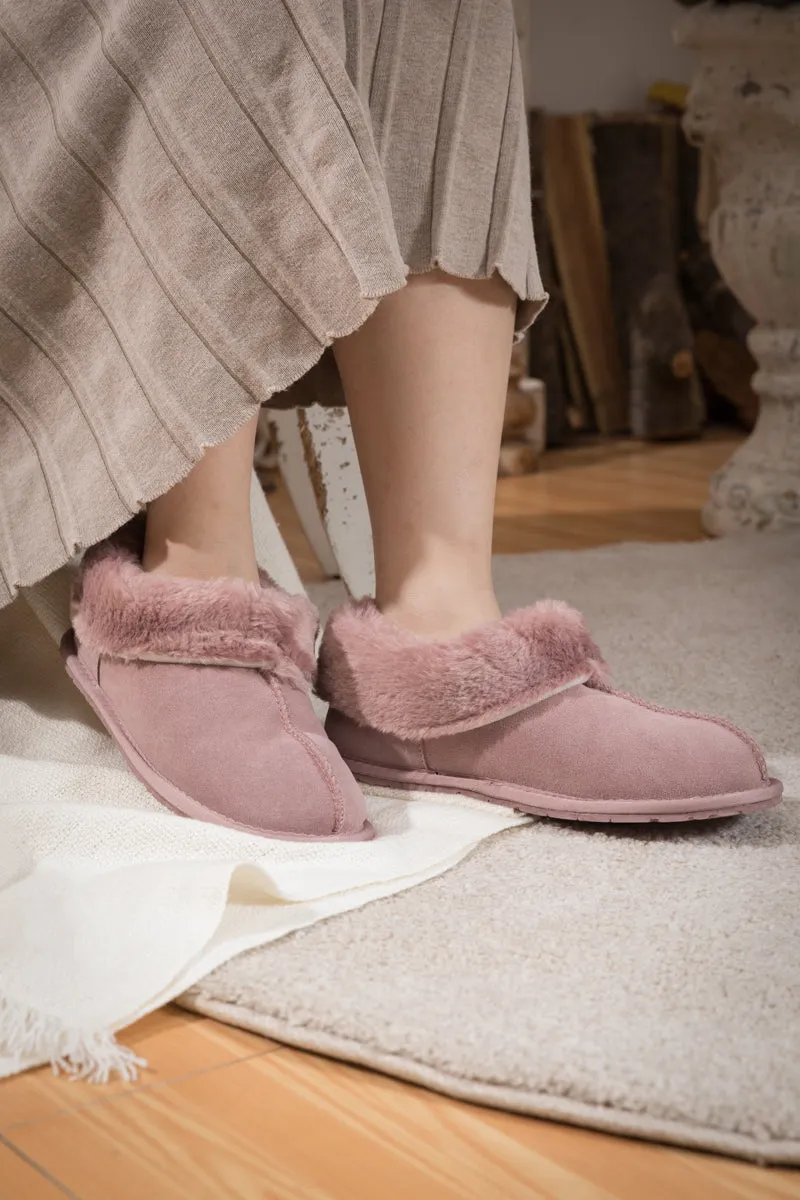 Wool Lined Suede Tasman Slipper Loafer - Pink