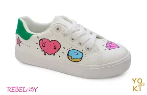 YOKI REBEL- KIDS Cartoon Printed Court shoe Sneakers