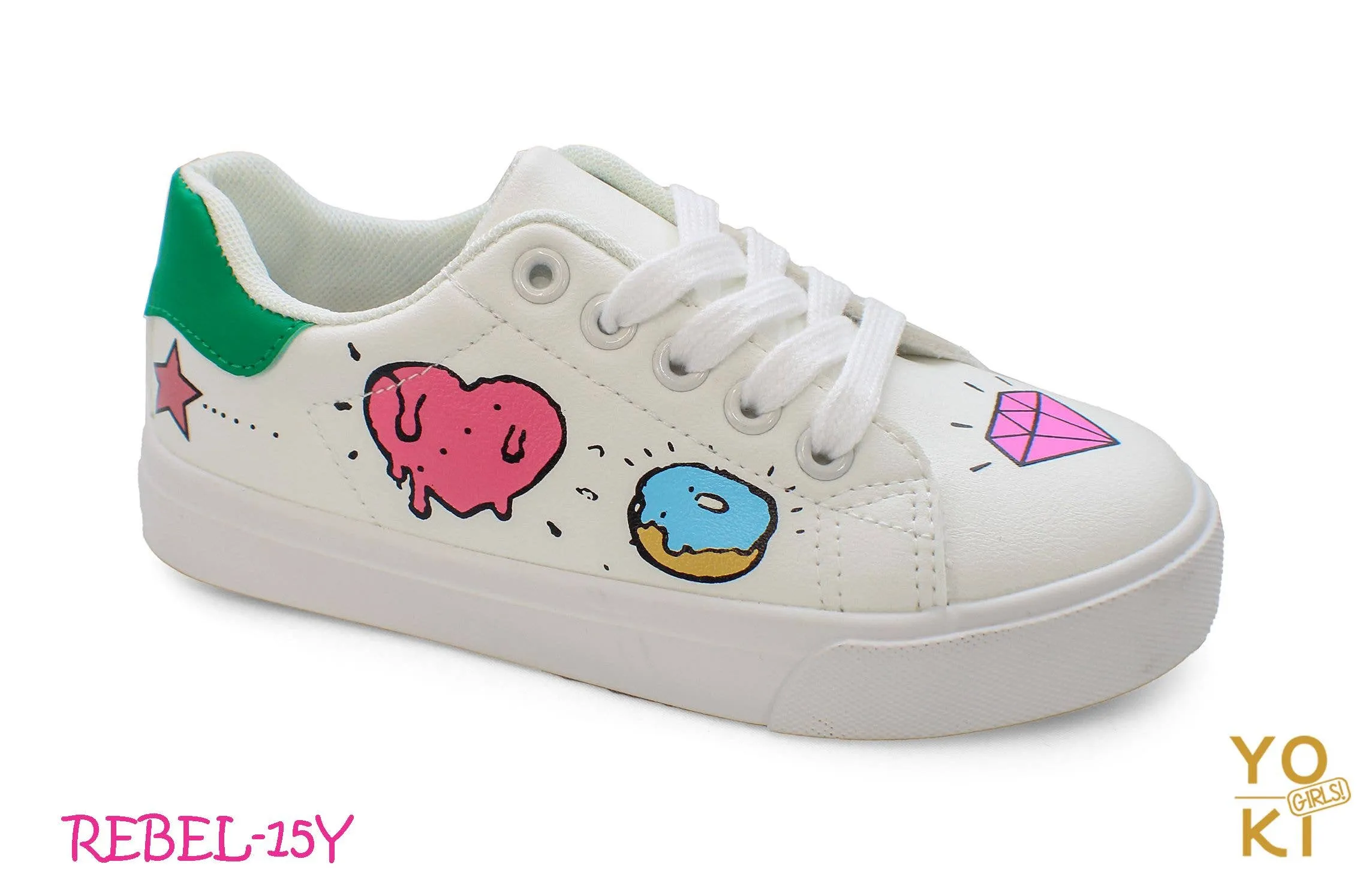 YOKI REBEL- KIDS Cartoon Printed Court shoe Sneakers