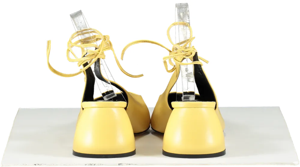 Yuul Yie Yellow Alexia Lace-up Sling-backs UK 7.5 EU 40.5 👠