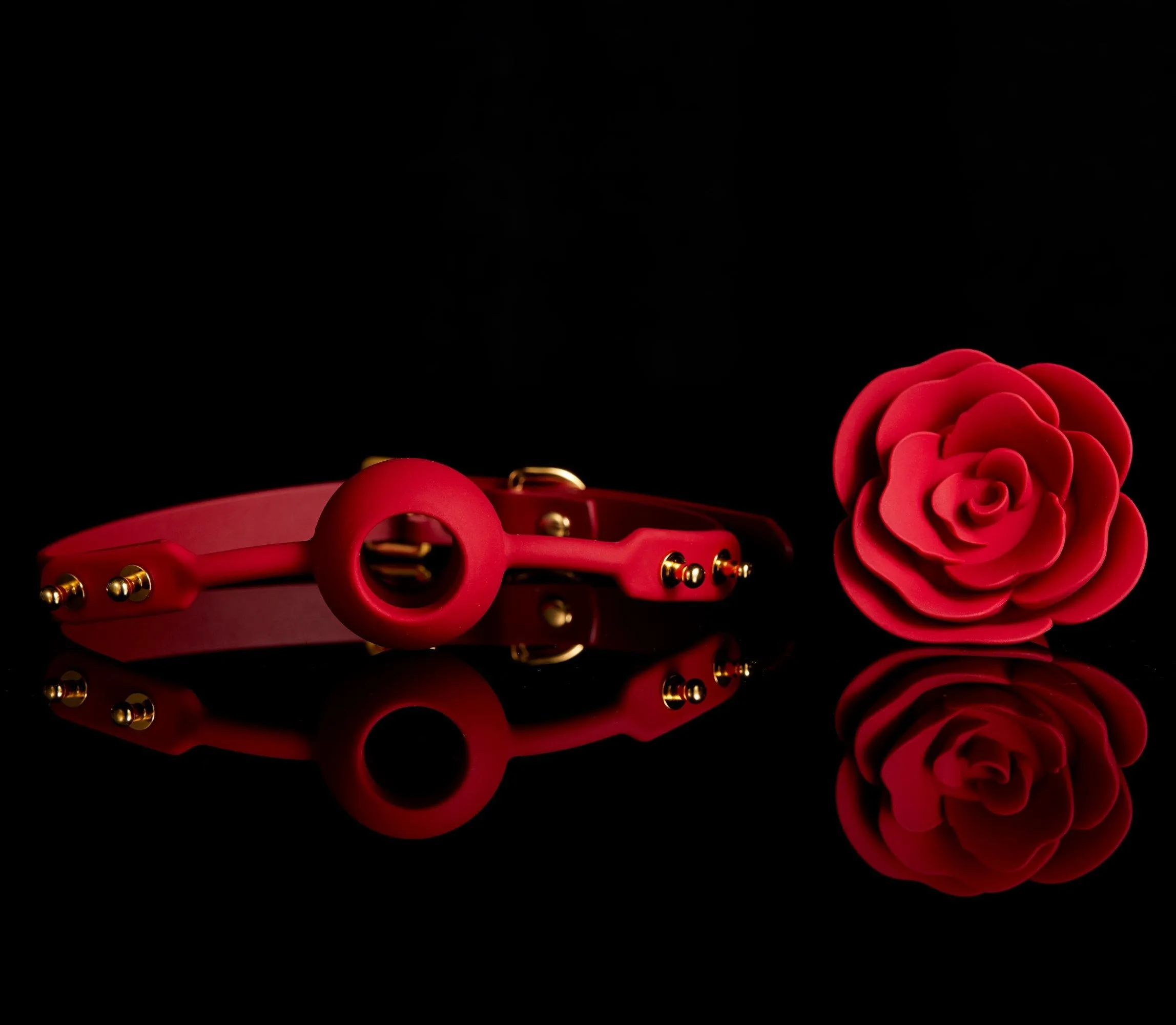 ZALO & UPKO Doll Designer Collection Rose Ball Gag - Red