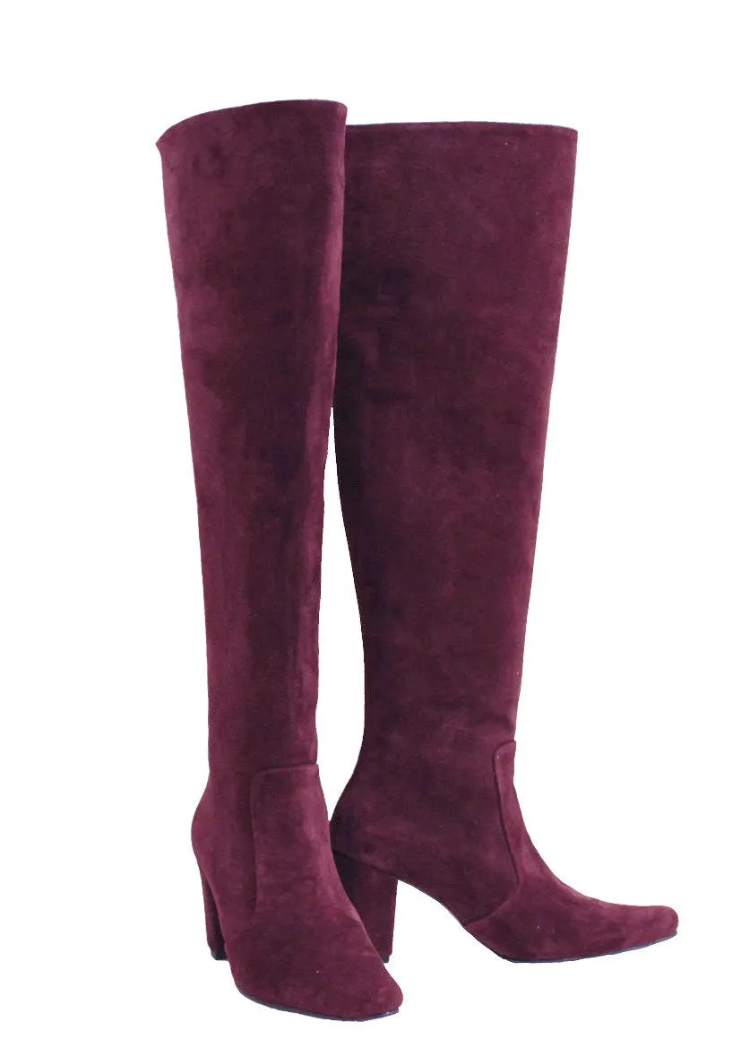 Zeyzani Suede Cuban Heel Boot  Final Sale